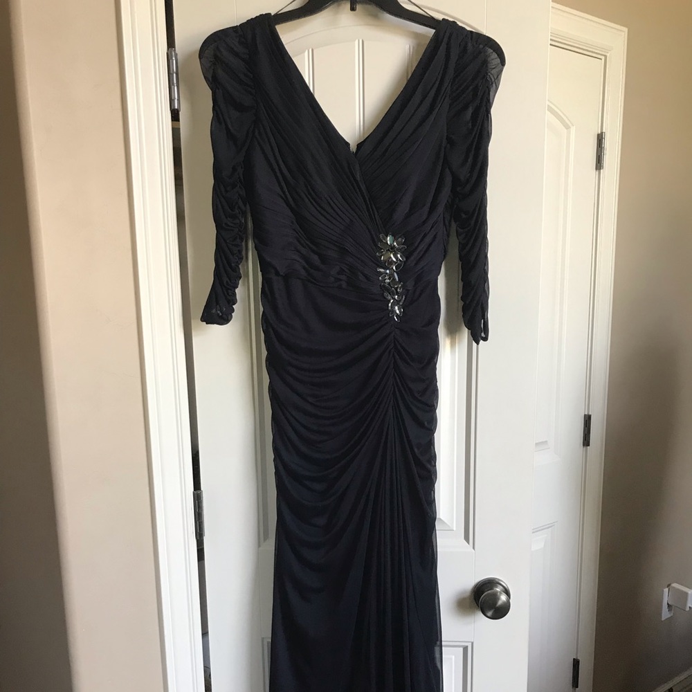 Navy blue Embellished dress